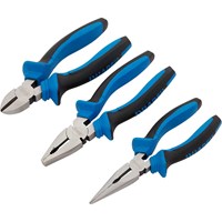 Draper 3 Piece Soft Grip Plier Set Draper 3 Piece Soft Grip Plier Set