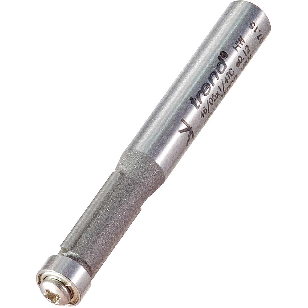 Trend Bearing Guided Trimmer Router Cutter 6.35Mm 12.7Mm 1/4" Size 1