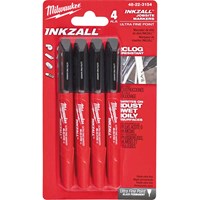 Milwaukee 4 Piece Inkzall Fine Tip Marker Pens Milwaukee 4 Piece Inkzall Fine Tip Marker Pens