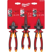 Milwaukee 3 Piece VDE Insulated Plier Set Milwaukee 3 Piece VDE Insulated Plier Set