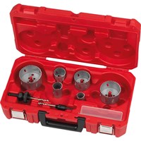 Milwaukee 10 Piece Contractor Bi-Metal Holesaw Set Milwaukee 10 Piece Contractor Bi-Metal Holesaw Set