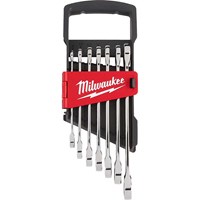 Milwaukee 7 Piece Max Bite Ratcheting Combination Spanner Set Metric Milwaukee 7 Piece Max Bite Ratcheting Combination Spanner Set Metric