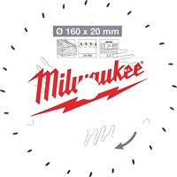 Milwaukee Thin Kerf Wood Cutting Circular Saw Blade Milwaukee Thin Kerf Wood Cutting Circular Saw Blade