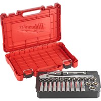 Milwaukee 28 Piece 1/2" Drive Ratchet and Socket Set Metric Milwaukee 28 Piece 1/2" Drive Ratchet and Socket Set Metric