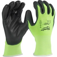 Milwaukee Hi Vis Cut Level 1 Dipped Work Gloves