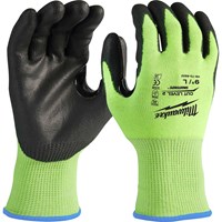 Milwaukee Hi Vis Cut Level 2 Dipped Work Gloves Milwaukee Hi Vis Cut Level 2 Dipped Work Gloves