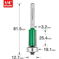 Trend CRAFTPRO Bearing Guided Overlap Trimmer Router Cutter Trend CRAFTPRO Bearing Guided Overlap Trimmer Router Cutter