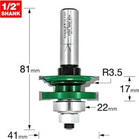 Trend CRAFTPRO Bearing Guided Flat Classic Router Cutter Trend CRAFTPRO Bearing Guided Flat Classic Router Cutter
