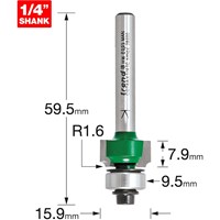 Trend CraftPro Bearing Guided Round Over and Ovolo Router Cutter Trend CraftPro Bearing Guided Round Over and Ovolo Router Cutter