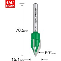 Trend CRAFTPRO Triple Flute Engraver Router Cutter Trend CRAFTPRO Triple Flute Engraver Router Cutter