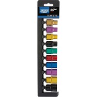 Draper Expert 10 Piece 1/2" Drive Coloured Hex Socket Set Metric