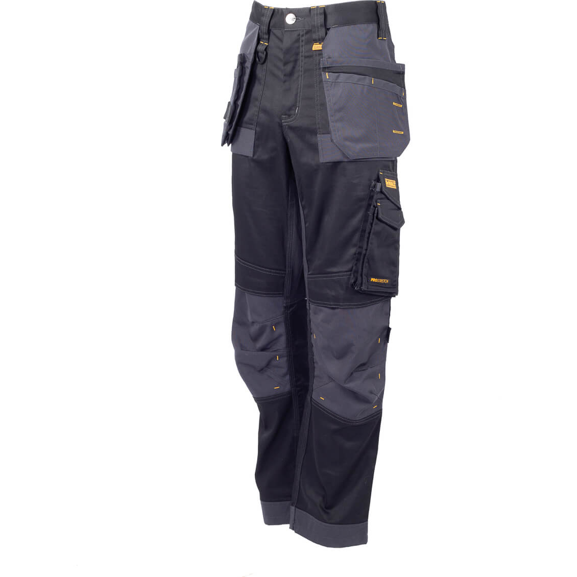 Photos - Safety Equipment DeWALT Harrison Mens Stretch Work Trousers Black / Grey 38" 31" 5055160063 