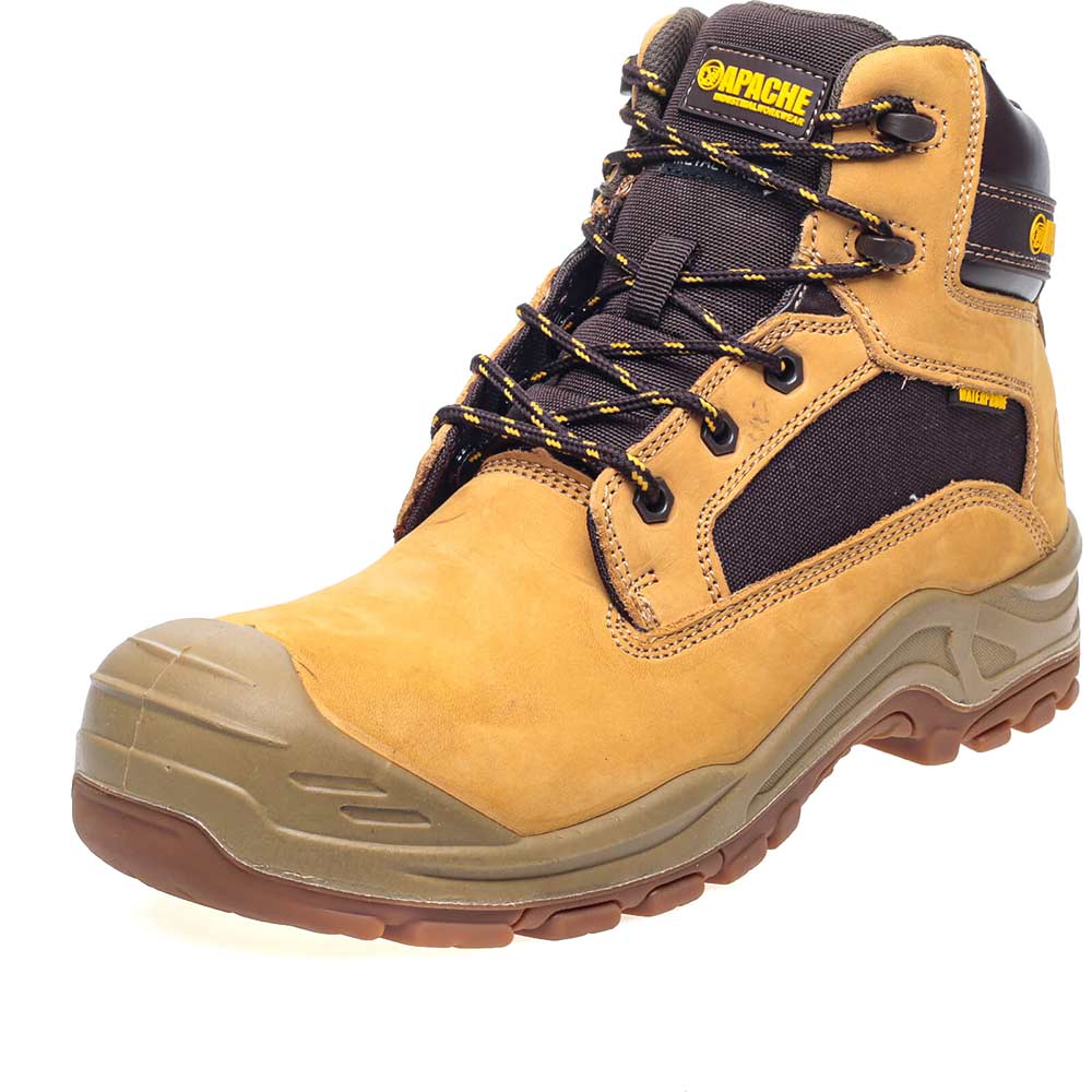 Apache Arizona Metal Free Waterproof Safety Boots Honey Size 7
