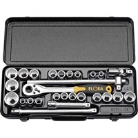 Elora 28 Piece 1/2" Drive Bi Hex Socket Set Metric and Imperial Elora 28 Piece 1/2" Drive Bi Hex Socket Set Metric and Imperial