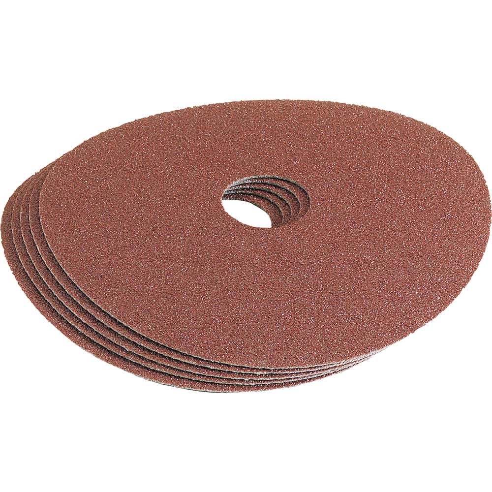 Draper 115Mm Aluminium Oxide Sanding Discs 115Mm Pack Of 5 80G