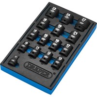 Draper 15 Piece 1/2" Drive Impact Socket Set In Eva Insert Tray Draper 15 Piece 1/2" Drive Impact Socket Set In Eva Insert Tray