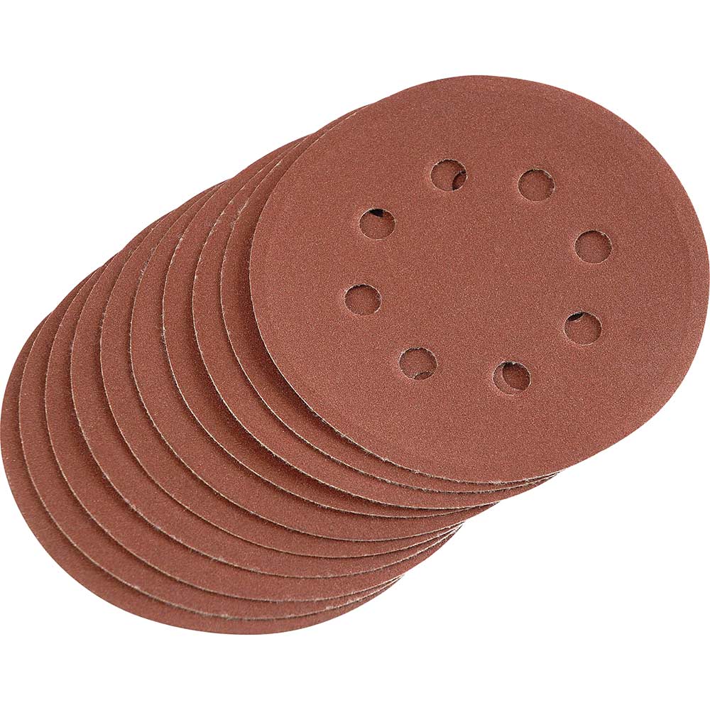 Draper Hook And Loop Sanding Discs 125Mm 125Mm Pack Of 10 240G