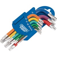 Draper 9 piece Metric Coloured Short Torx Key Set