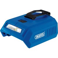 Draper LED Worklight and USB Adaptor for D20 20v Batteries Draper LED Worklight and USB Adaptor for D20 20v Batteries