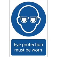 Draper Eye Protection Must Be Worn Sign