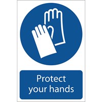 Draper Protect Your Hands Sign
