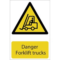 Draper Danger Forklift Trucks Sign