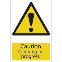 Draper Caution Cleaning in Progress Sign