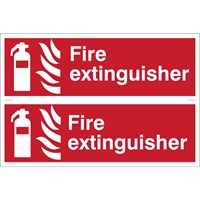 Draper Fire Extinguisher Sign Pack of 2
