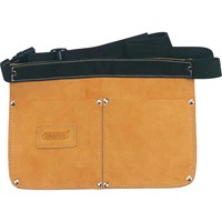 Draper Double Pocket Leather Nail Pouch