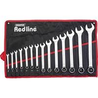 Draper Redline 14 Piece Combination Spanner Set in Tool Roll Draper Redline 14 Piece Combination Spanner Set in Tool Roll