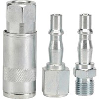 Draper 3 Piece 1/4" BSP Air Line Coupling Adaptor Set