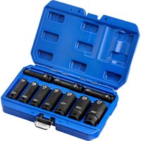Draper 10 Piece 1/2" Drive Deep Impact Hex Socket Set Metric Draper 10 Piece 1/2" Drive Deep Impact Hex Socket Set Metric
