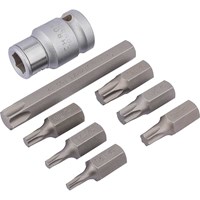 Draper Expert 8 Piece 1/2" Drive Socket Bit Holder and Torx Bit Set