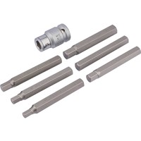 Draper Expert 7 Piece 1/2" Drive Bit Holder and Hexagon Bit Set Draper Expert 7 Piece 1/2" Drive Bit Holder and Hexagon Bit Set