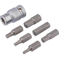 Draper Expert 7 Piece 1/2" Drive Socket Bit Holder and Hex Bit Set Metric Draper Expert 7 Piece 1/2" Drive Socket Bit Holder and Hex Bit Set Metric