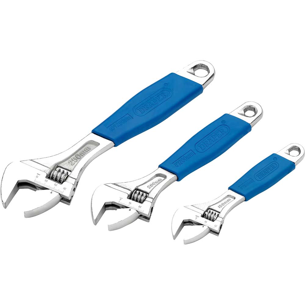 Draper Piece Adjustable Spanner Set Size 3
