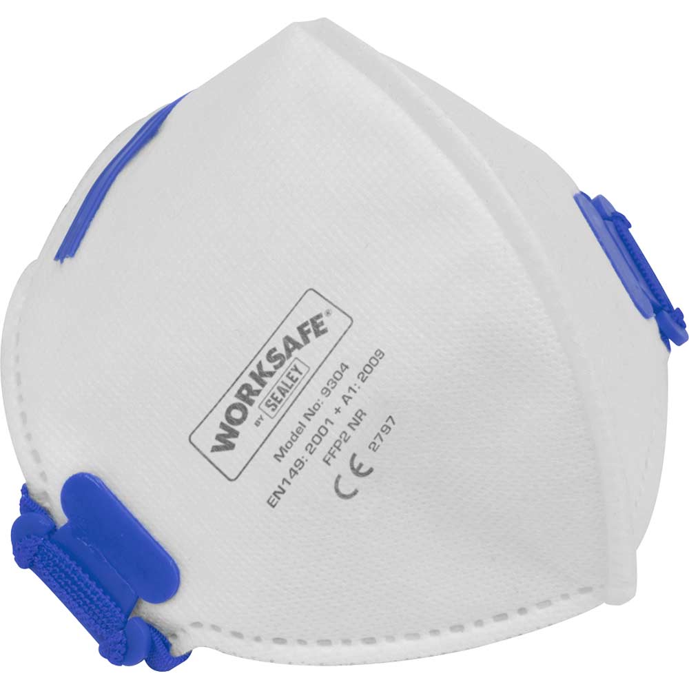 Sealey Fold Flat Ffp2 Disposable Dust Masks Size 10