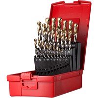 Dormer A095 No 204 25 Piece HSS TiN Coated 1.0mm-13mm By 0.5mm Drill Set Dormer A095 No 204 25 Piece HSS TiN Coated 1.0mm-13mm By 0.5mm Drill Set