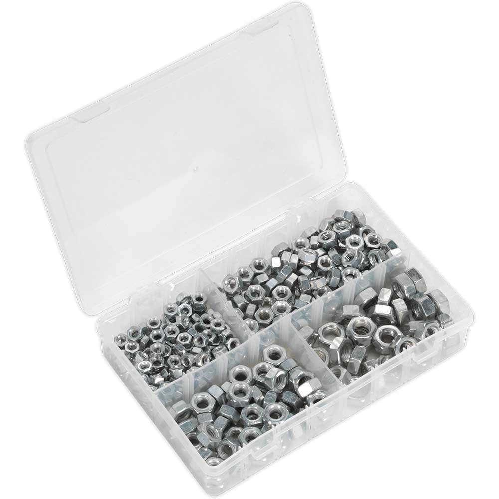 Sealey 320 Piece Steel Nut Assortment Imperial Unf Size 1
