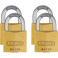 Abus 65 Series Brass Padlock Pack of 4 Keyed Alike Abus 65 Series Brass Padlock Pack of 4 Keyed Alike