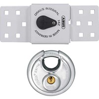 ABUS 142 Sliding Door Van Lock and 23 70mm Diskus Padlock Set ABUS 142 Sliding Door Van Lock and 23 70mm Diskus Padlock Set