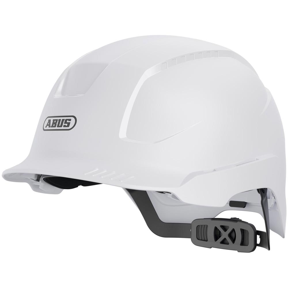 Abus SCATOR-E Non Vented Safety Helmet - White Electrical protection (DC): Up to 1,500V Electrical protection (AC): Up to 1,000V Shell material: ABS Suspension: 6-point textile Euroslot, Size 30mm