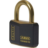 Abus Black T84 Inox Series Brass Padlock Abus Black T84 Inox Series Brass Padlock