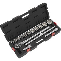 Sealey 15 Piece 3/4" Drive Bi Hexagon Socket Set Metric Sealey 15 Piece 3/4" Drive Bi Hexagon Socket Set Metric