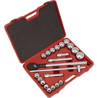 Sealey 22 Piece 3/4" Drive Bi Hexagon Socket Set Metric Sealey 22 Piece 3/4" Drive Bi Hexagon Socket Set Metric