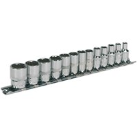 Sealey 13 Piece 1/4" Drive Bi Hexagon WallDrive Socket Set Metric Sealey 13 Piece 1/4" Drive Bi Hexagon WallDrive Socket Set Metric