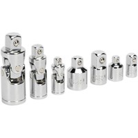 Sealey 7 Piece Universal Joint and Socket Adaptor Set Sealey 7 Piece Universal Joint and Socket Adaptor Set