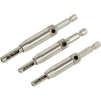 Sealey 3 Piece Self Centering Chamfered Hinge Drill Bit Set