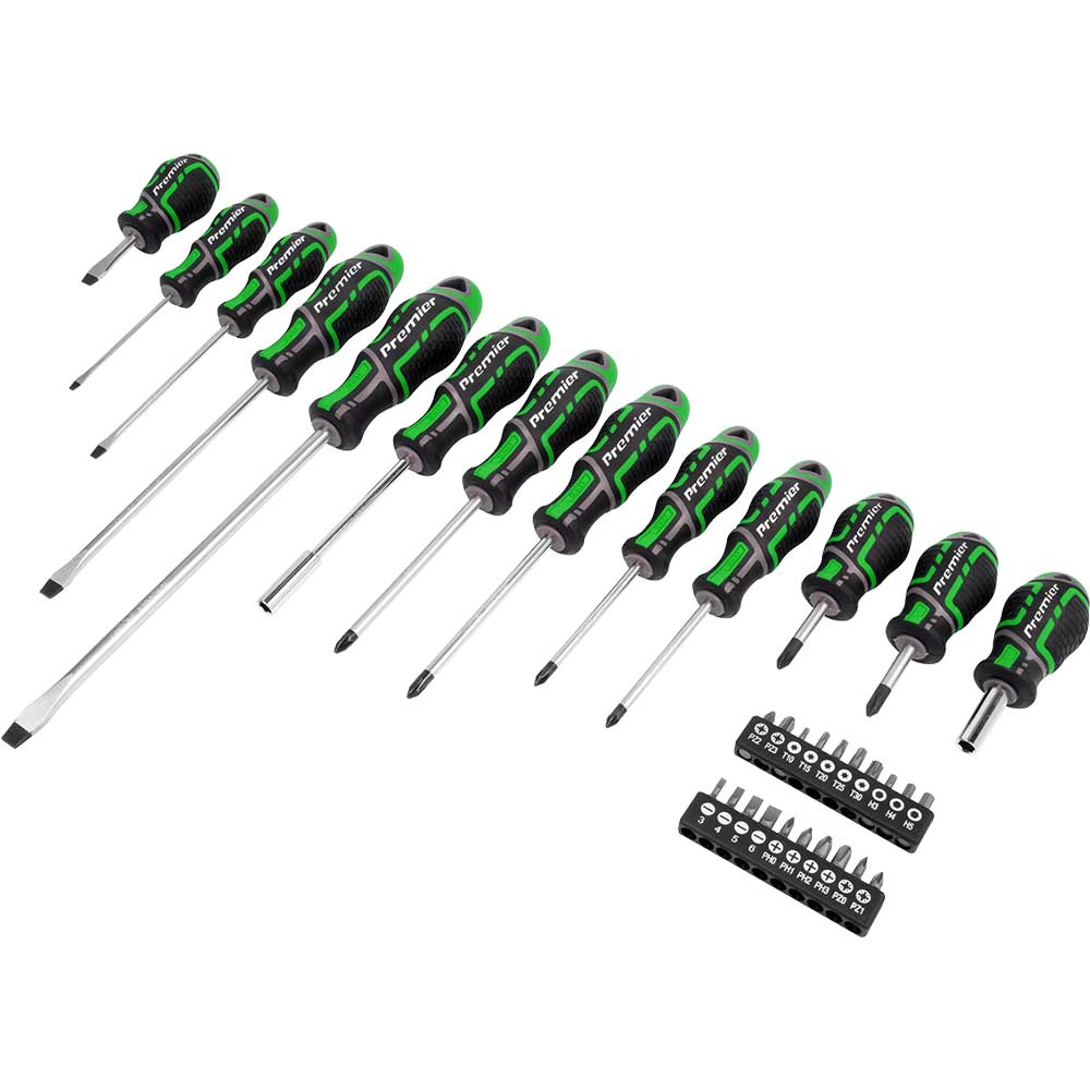 Sealey Gripmax Piece Hi Vis Screwdriver And Bit Set Size 33