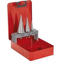Sealey 3 Piece M2 HSS Step Drill Bit Set Sealey 3 Piece M2 HSS Step Drill Bit Set